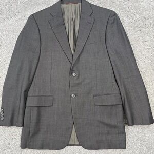 Hickey Freeman‎ Blazer Mens 40 REG Grey Loro Piana Super 150s Wool Sport Coat